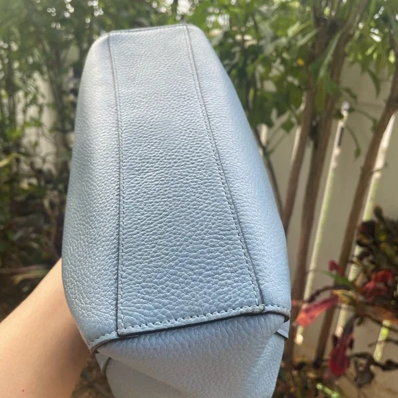 Coach Light Blue Leather hand bag - Picture 5 of 6